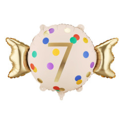 Foil balloon Candy ''7'', 61x37 cm, mix