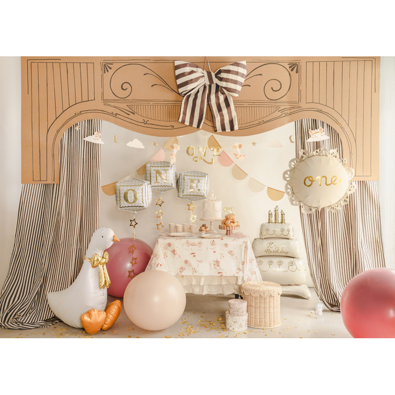 Foil balloons cubes ''One'', 34 x 36 cm, mix (1 pkt / 3 pc.)