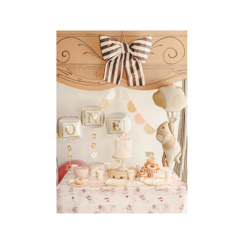 Foil balloons cubes ''One'', 34 x 36 cm, mix (1 pkt / 3 pc.)