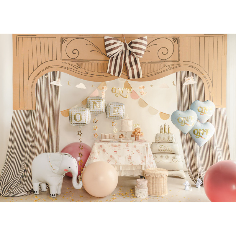 Foil balloon Heart ''One'', 45 cm, light blue Foil balloon Heart ''One'', 45 cm, light blue