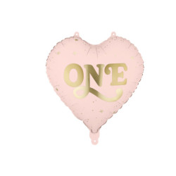 Foil balloon Heart ''One'', 45 cm, light pink