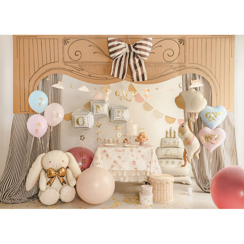Foil balloon Heart ''One'', 45 cm, light pink Foil balloon Heart ''One'', 45 cm, light pink