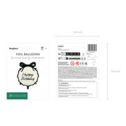 Foil balloon tablet Happy Birthday, 47.5x45 cm, mix