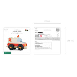 Standing foil balloon Ambulance, 68x48 cm, mix