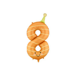 Foil balloon Number ''8'', 86cm, orange