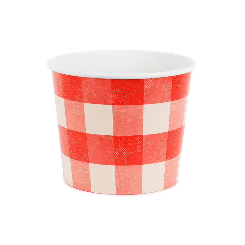 Snack buckets Check pattern, 14 cm, mix (1 pkt / 2 pc.) Snack buckets Check pattern, 14 cm, mix (1 pkt / 2 pc.)