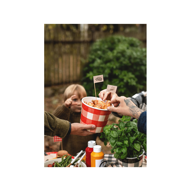 Snack buckets Check pattern, 14 cm, mix (1 pkt / 2 pc.) Snack buckets Check pattern, 14 cm, mix (1 pkt / 2 pc.)