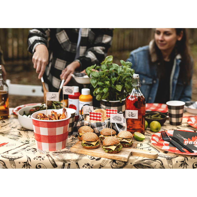 Snack buckets Check pattern, 14 cm, mix (1 pkt / 2 pc.) Snack buckets Check pattern, 14 cm, mix (1 pkt / 2 pc.)