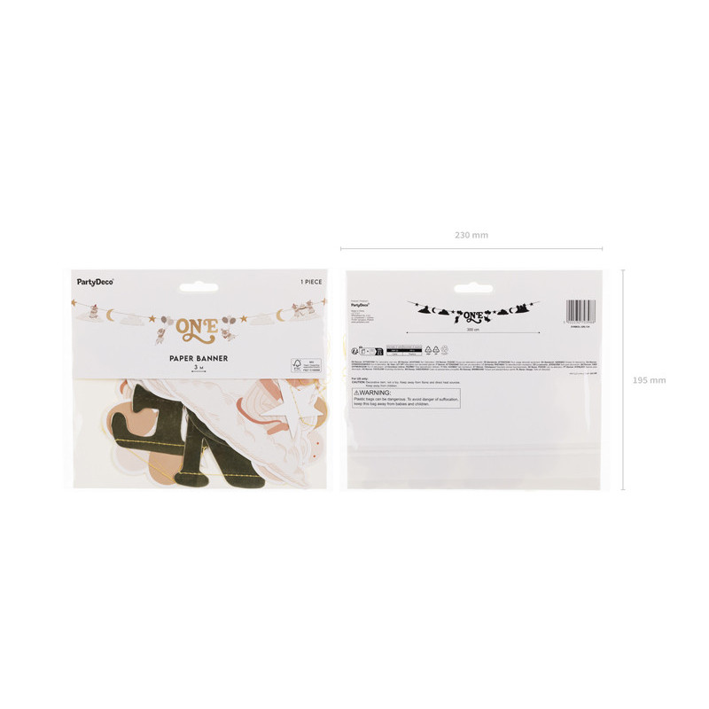 Banner One Mice, 300 cm, beige-gold Banner One Mice, 300 cm, beige-gold