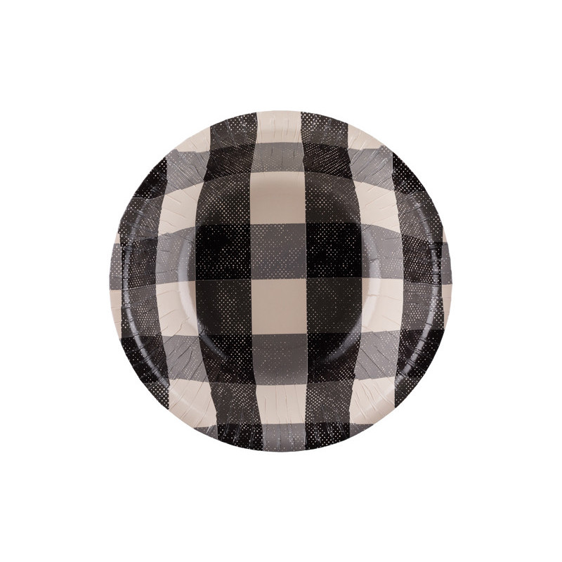Checkered paper bowls, mix, 17x4.5 cm (1 pkt / 6 pc.) Checkered paper bowls, mix, 17x4.5 cm (1 pkt / 6 pc.)