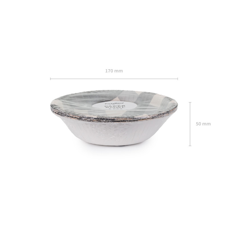 Checkered paper bowls, mix, 17x4.5 cm (1 pkt / 6 pc.) Checkered paper bowls, mix, 17x4.5 cm (1 pkt / 6 pc.)