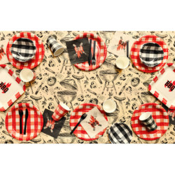 Paper tablecloth Grill, mix, 180x120 cm