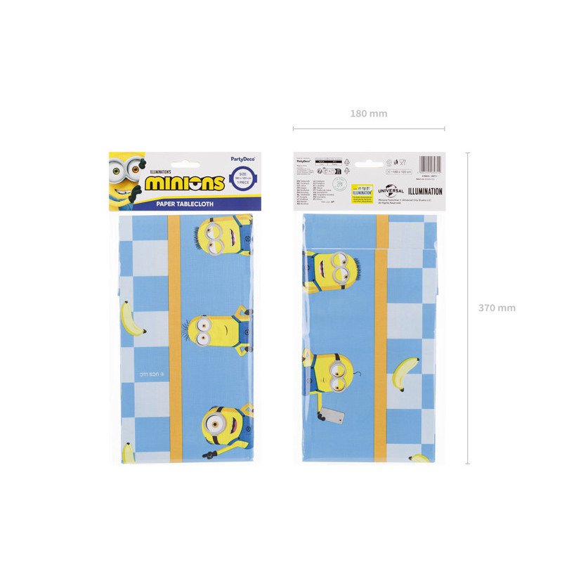 Paper tablecloth Minions, 180 x 120 cm, mix