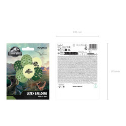 Balloons 30 cm, Jurassic World, mix (1 pkt / 6 pc.)