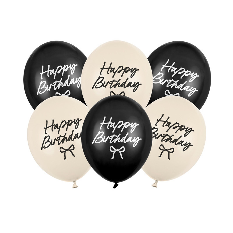 Strong balloons Happy Birthday Bows, 30 cm, mix (1 pkt / 6 pc.) Strong balloons Happy Birthday Bows, 30 cm, mix (1 pkt / 6 pc.)