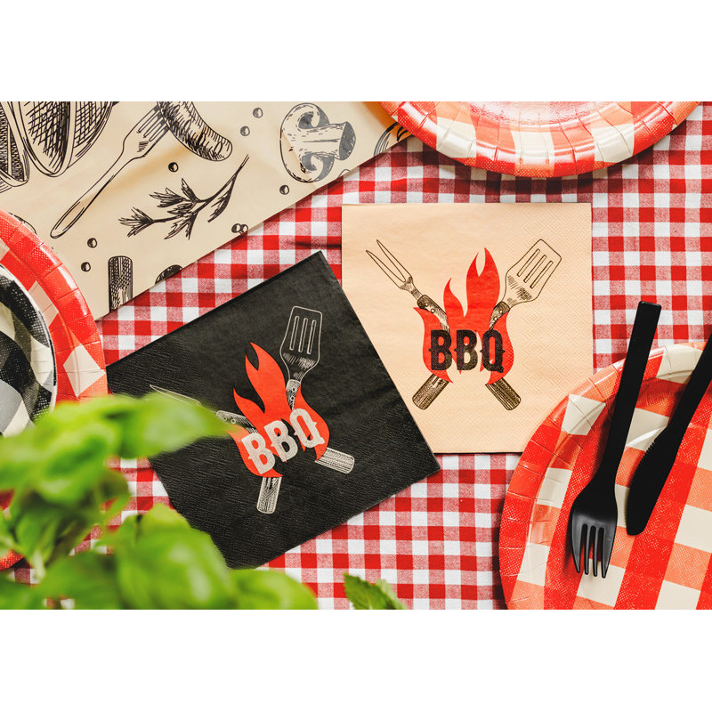 BBQ napkins, 33x33 cm, mix (1 pkt / 20 pc.)