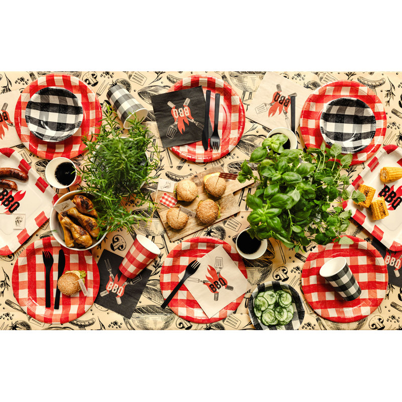 BBQ napkins, 33x33 cm, mix (1 pkt / 20 pc.)
