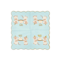 Napkins One Mice, 33x33 cm, blue (1 pkt / 12 pc.)