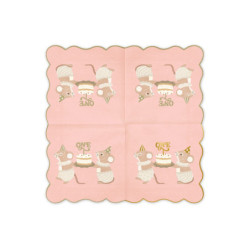 Napkins One Mice, 33x33 cm, pink (1 pkt / 12 pc.)