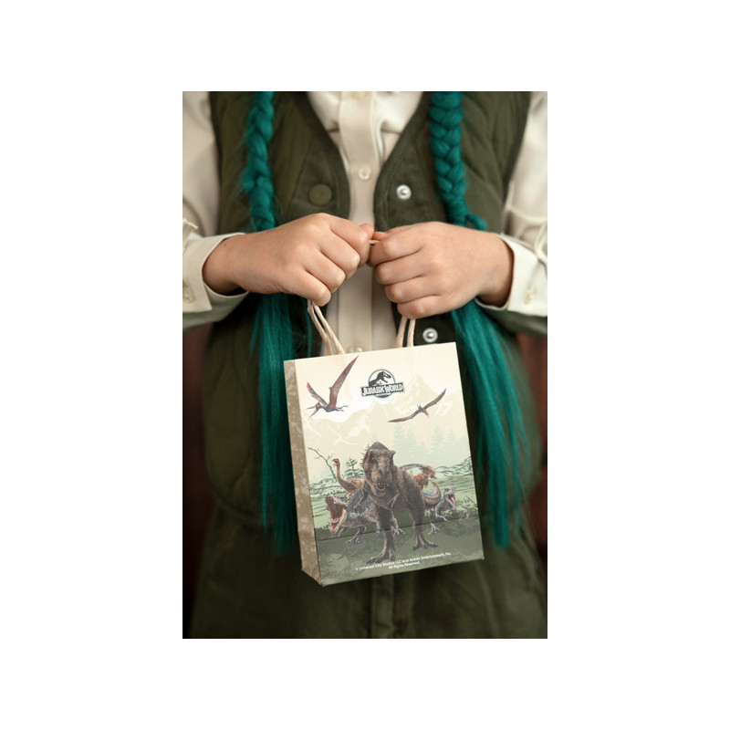 Paper gift bags Jurassic World, 12x15.5x6 cm, mix (1 pkt / 6 pc.)
