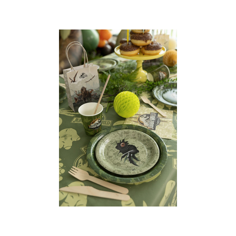 Paper plates Jurassic World, 18 cm, mix (1 pkt / 6 pc.) Paper plates Jurassic World, 18 cm, mix (1 pkt / 6 pc.)