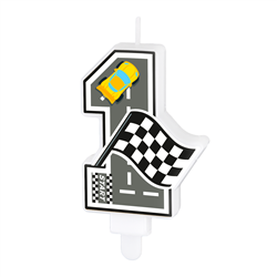 Kagelys Tal 1 Ternet Racerflag 7 cm &ndash; Den ultimative dekoration til vinderkagen