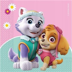 20 stk. Paw Patrol&reg; Skye og Everest  Frokostservietter - FSC&reg;-certificeret, Mix Farver, 2-lags