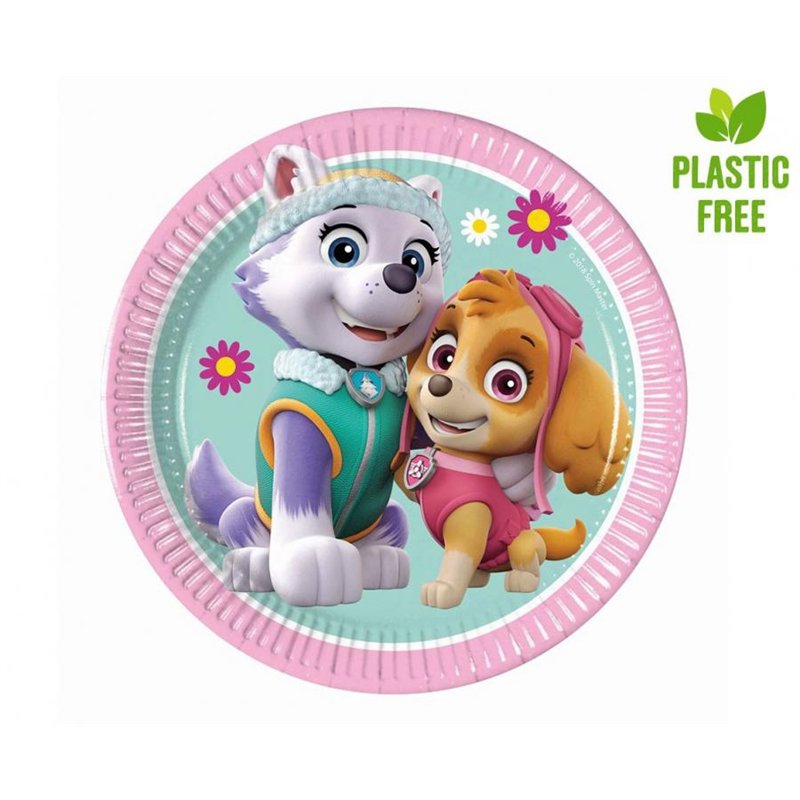 8 stk. Paptallerkner Paw Patrol Skye & Everest 20 cm – Til en heltemodig fest 8 stk. Paptallerkner Paw Patrol Skye & Everest 20 cm – Til en heltemodig fest