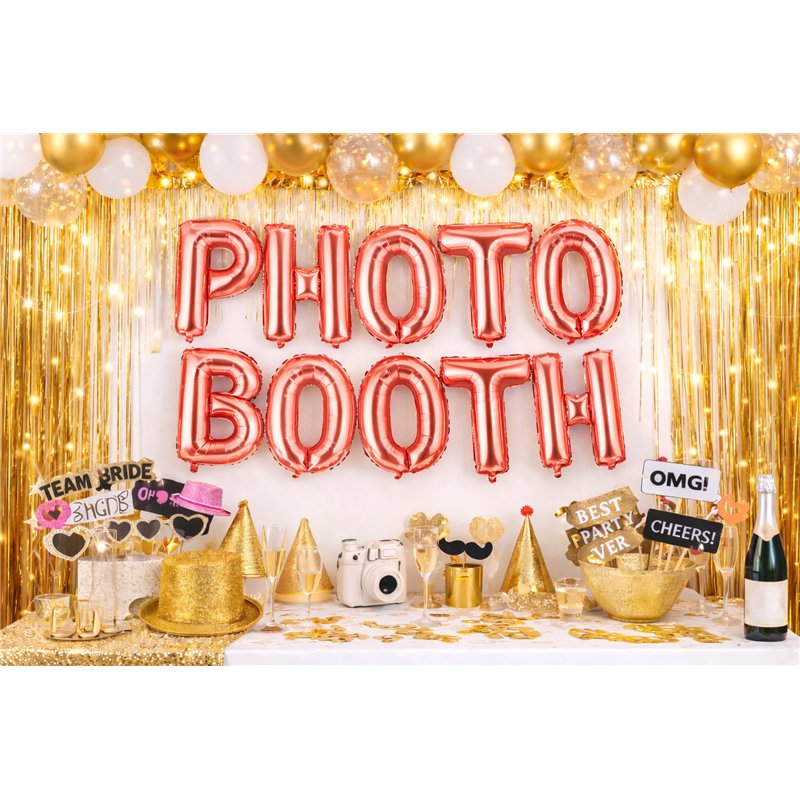 Folieballon 'Photo Booth' Rose Guld 35 cm &ndash; Elegant midtpunkt til dit fotohj&oslash;rne