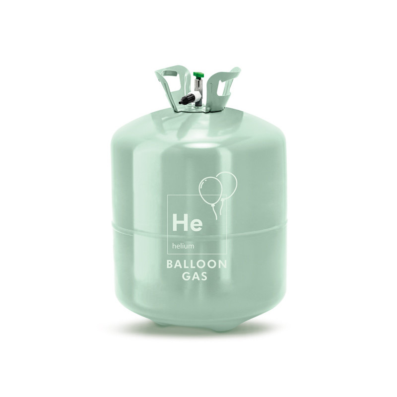 Helium tank, green, max 90 balloons