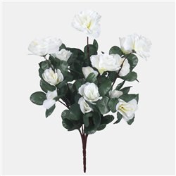 1 stk. Kunstig Azalea blomst Hvid 33 cm &ndash; Allergivenlig elegance, friskhed &aring;ret rundt