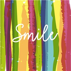 20 stk. Kaffeservietter Smile Regnbuefarver 3-lags 24x24 cm