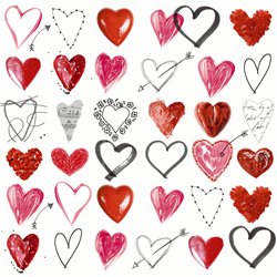 20 stk. Kaffeservietter Cupids Arrow 3-lags 24x24 cm