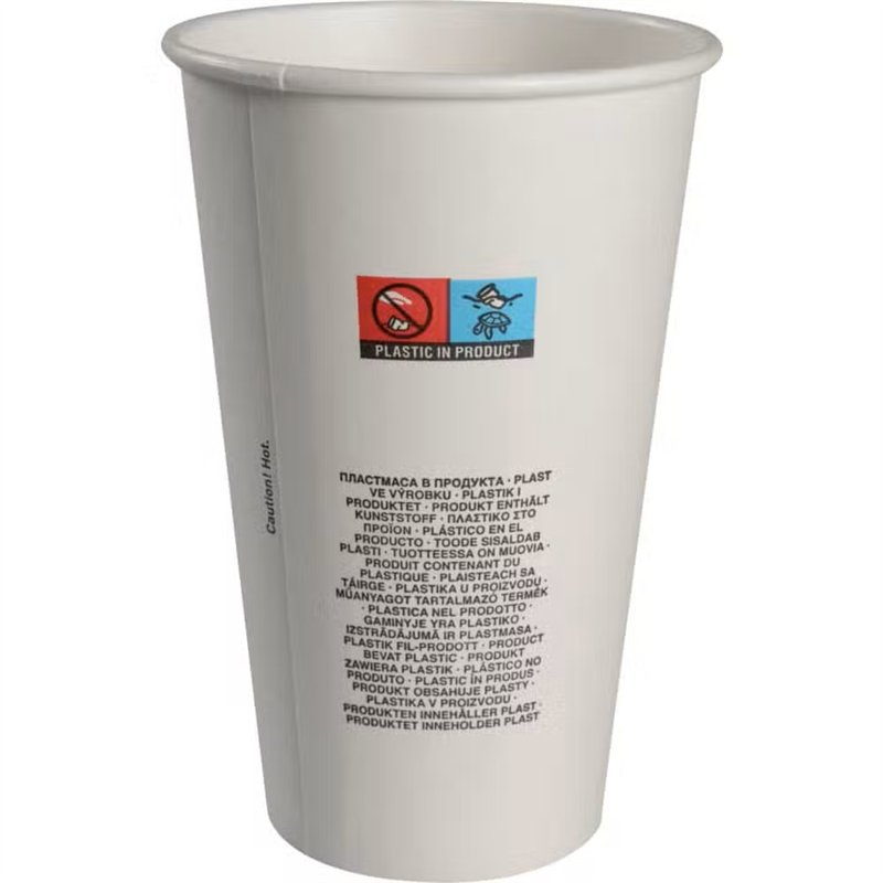 50 stk. Papkrus B&aelig;redygtig Hvid &ndash; Elegant 400 ml Milj&oslash;venlig Kollektion