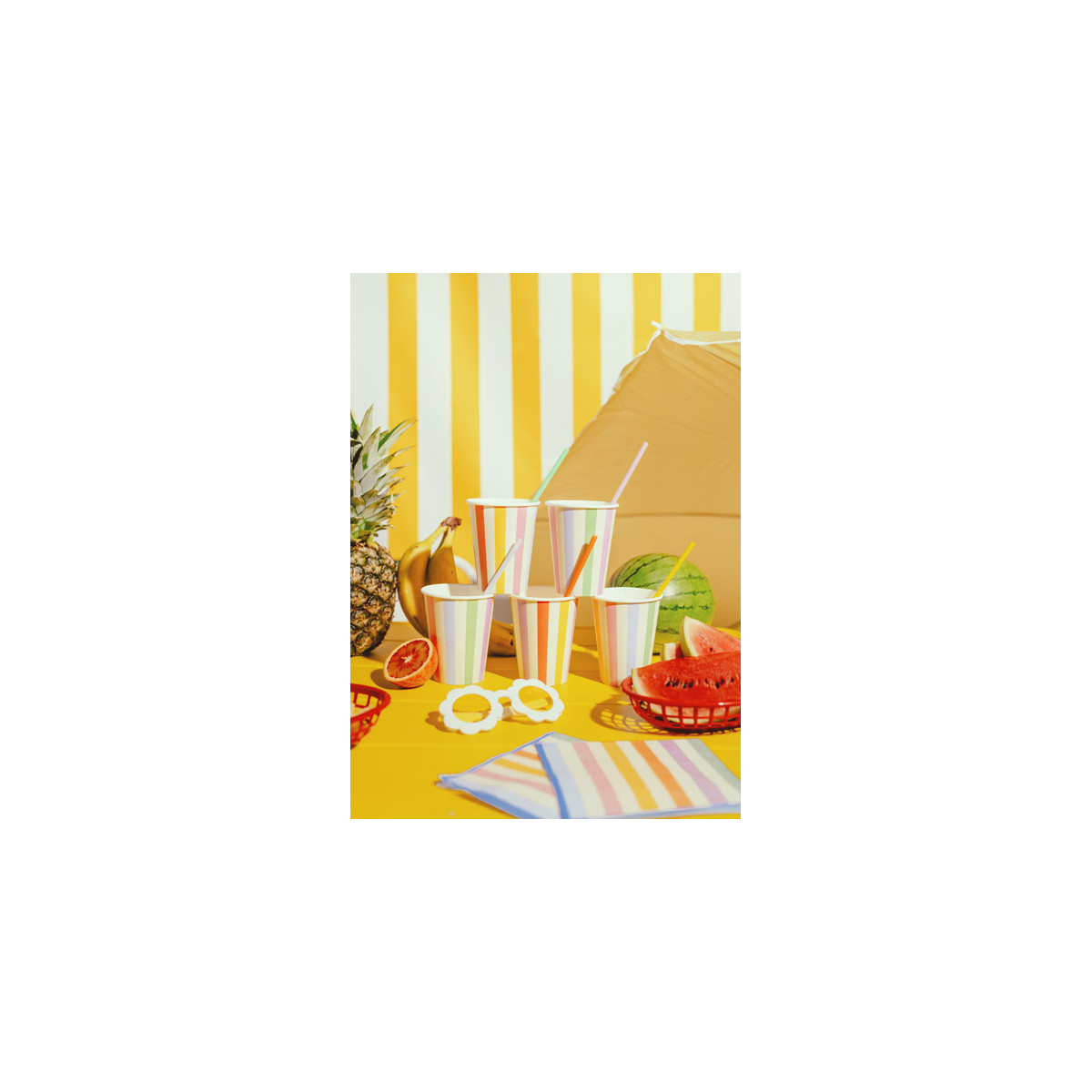 Cups Stripes, 400 ml, mix (1 pkt / 6 pc.) Cups Stripes, 400 ml, mix (1 pkt / 6 pc.)