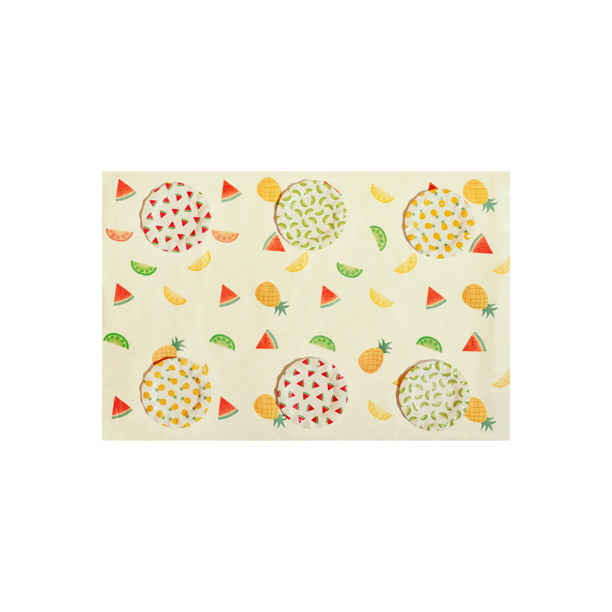 Paper tablecloth Fruits, 180x120 cm, mix Paper tablecloth Fruits, 180x120 cm, mix
