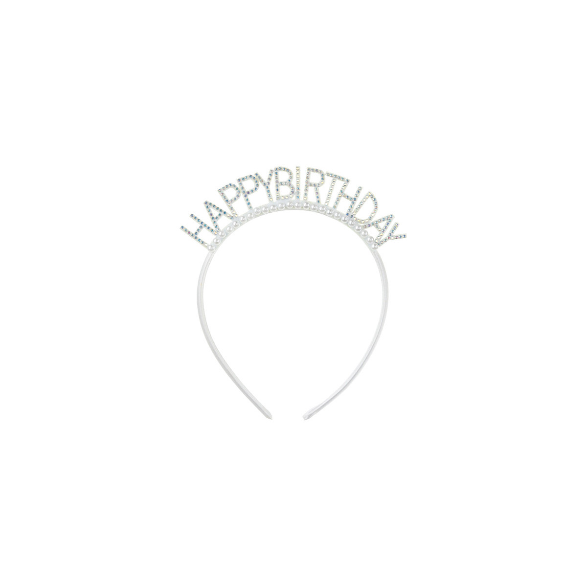 Headband Happy Birthday, 14x15.5 cm, silver Headband Happy Birthday, 14x15.5 cm, silver