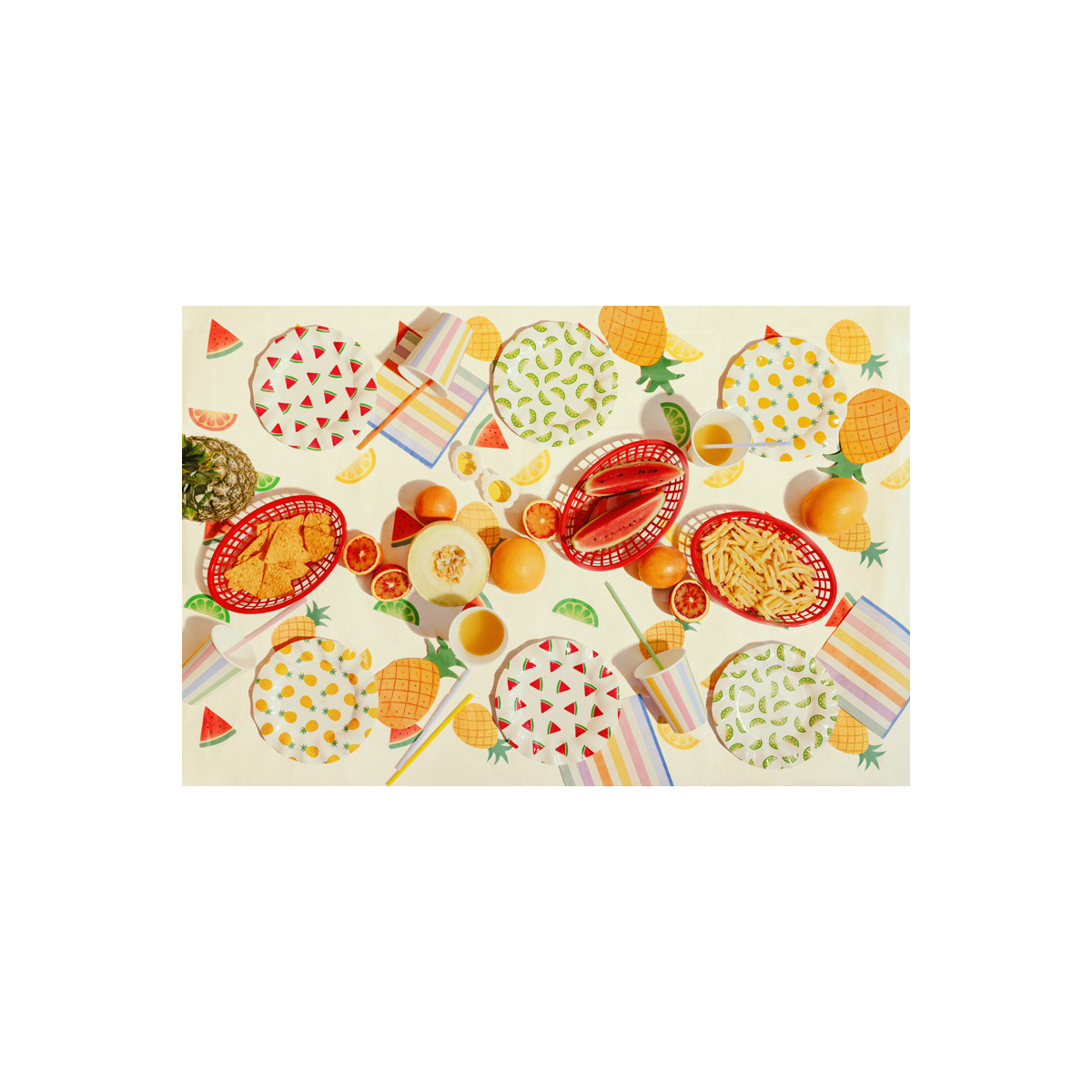 Napkins Pineapple, 18.5x10.2 cm, mix (1 pkt / 20 pc.) Napkins Pineapple, 18.5x10.2 cm, mix (1 pkt / 20 pc.)