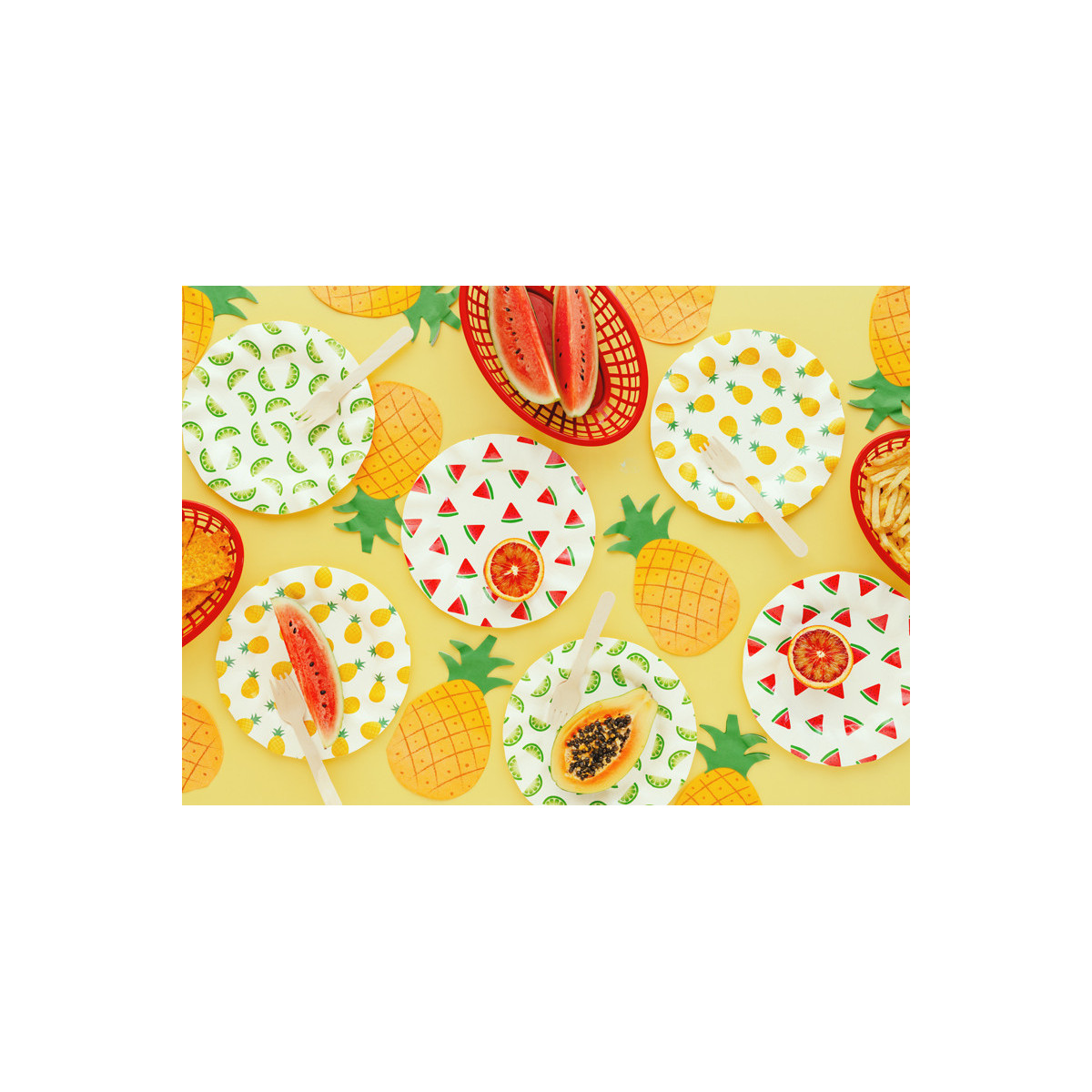 Plates Fruits, 20.5 cm, mix (1 pkt / 6 pc.) Plates Fruits, 20.5 cm, mix (1 pkt / 6 pc.)