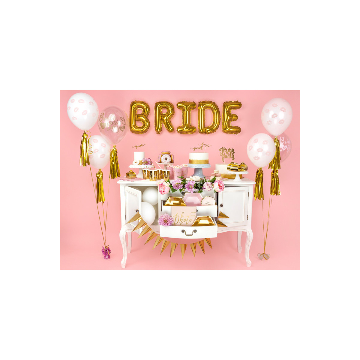 Foil balloon weight, pink