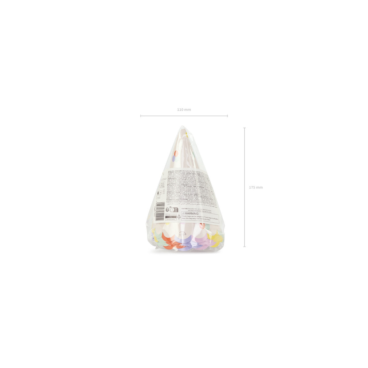 Hats Confetti, 16 cm, mix (1 pkt / 6 pc.) Hats Confetti, 16 cm, mix (1 pkt / 6 pc.)
