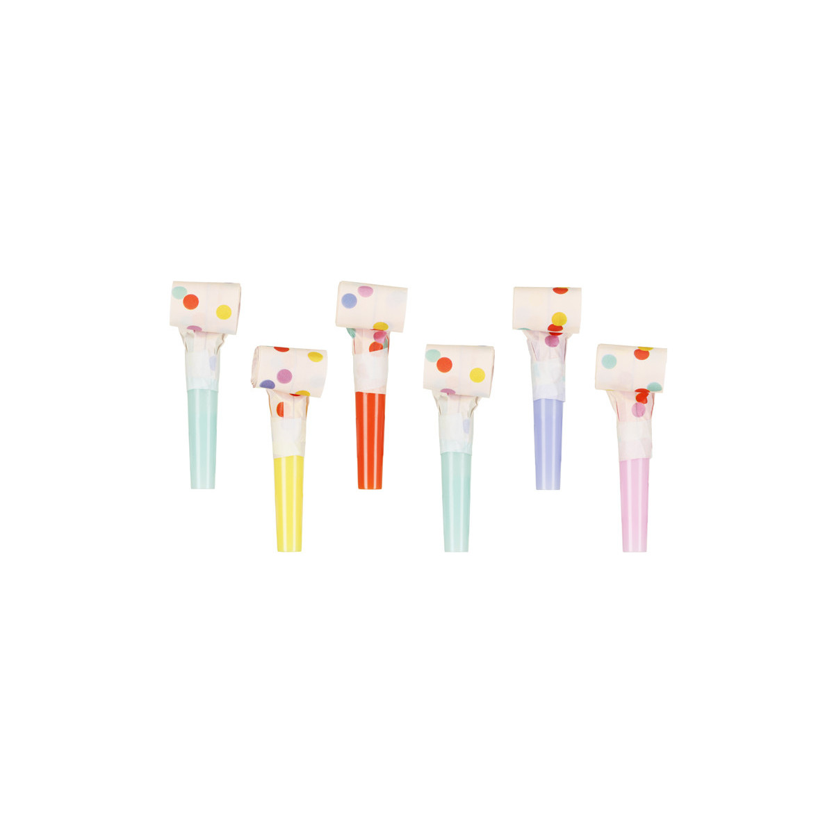 Paper whistles Confetti, mix (1 pkt / 6 pc.) Paper whistles Confetti, mix (1 pkt / 6 pc.)