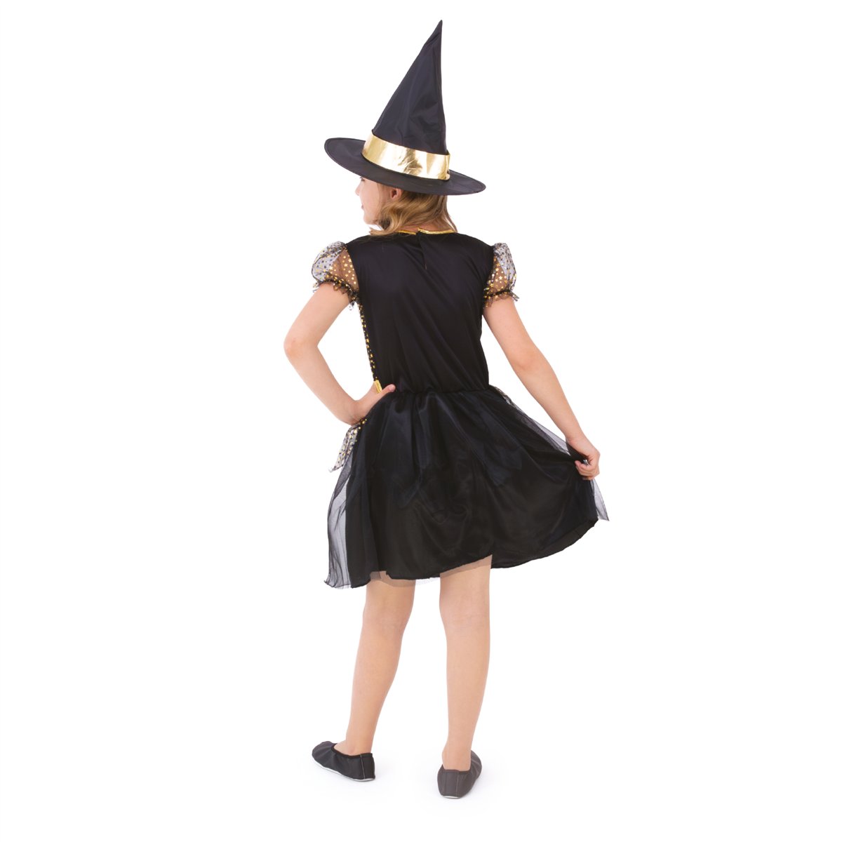 Heksekostume elgance guld 120-130 cm Heksekostume elgance guld 120-130 cm