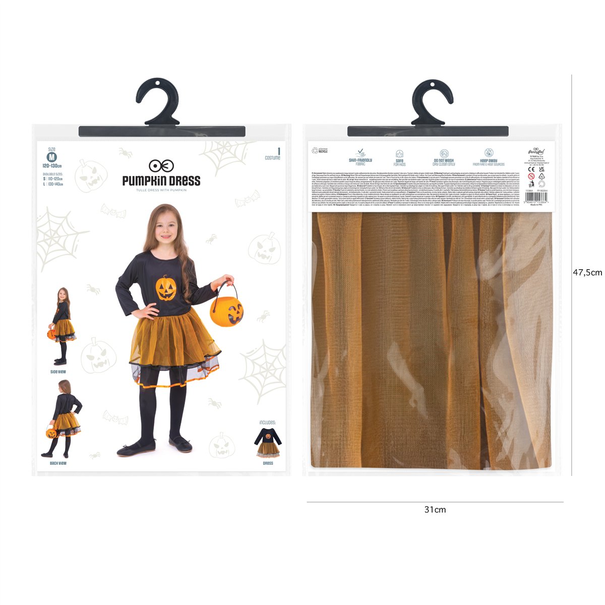 Halloween Græskarkjole 120-130 cm Halloween Græskarkjole 120-130 cm
