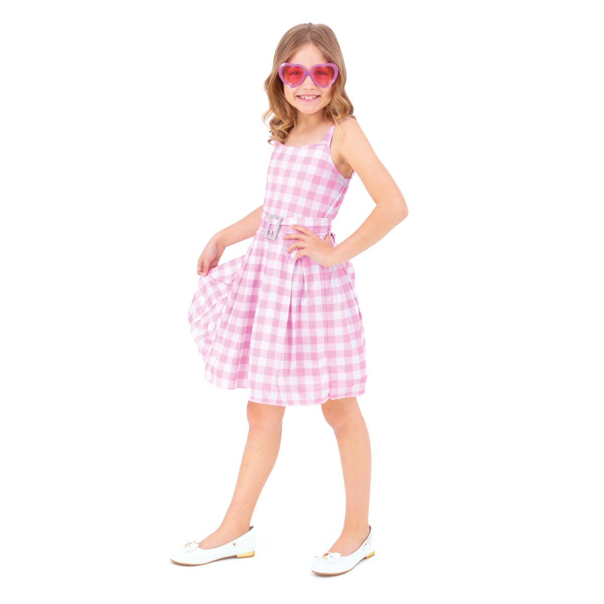 Pin Up-kjole pink ternet 120-130 cm Pin Up-kjole pink ternet 120-130 cm