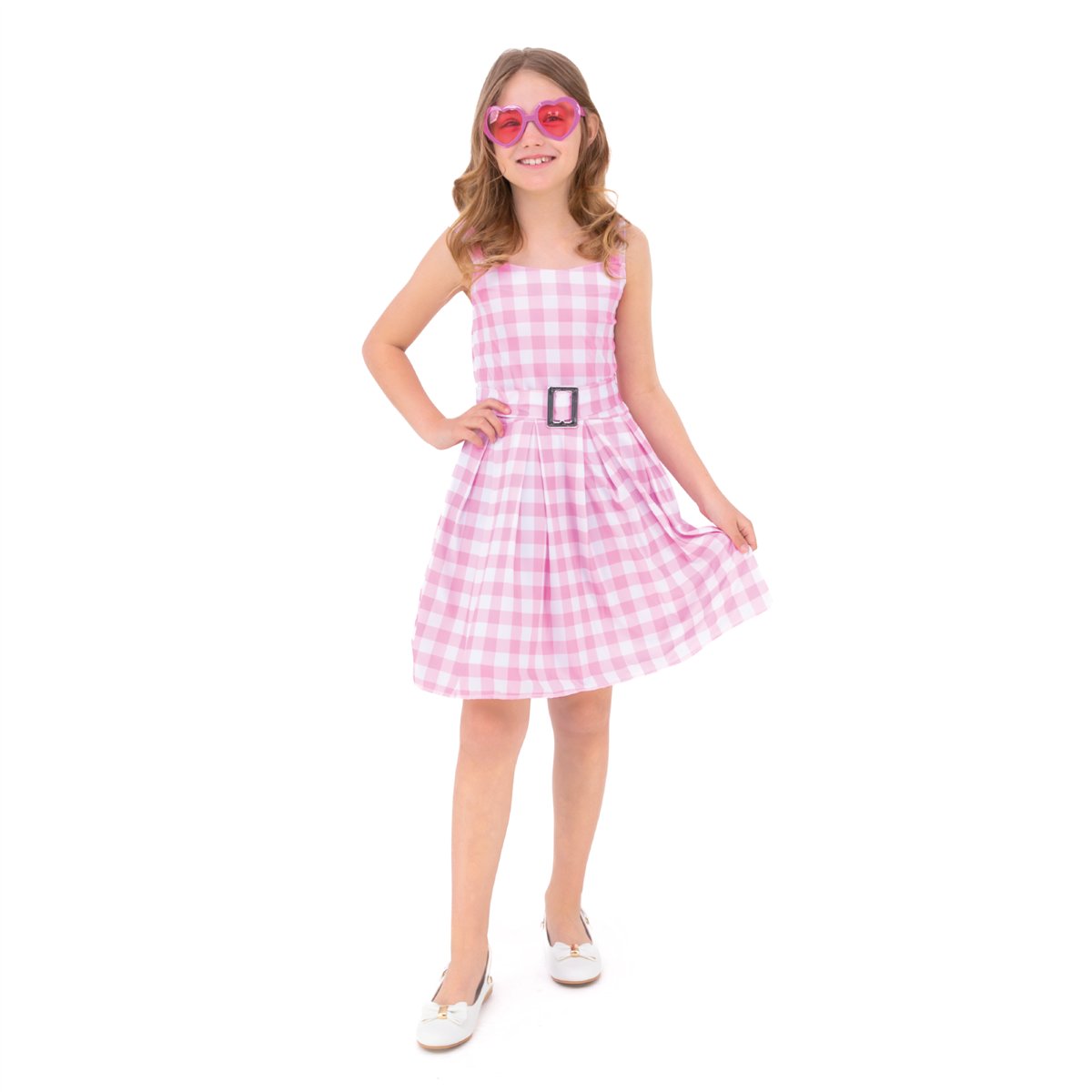 Pin Up-kjole pink ternet 120-130 cm Pin Up-kjole pink ternet 120-130 cm