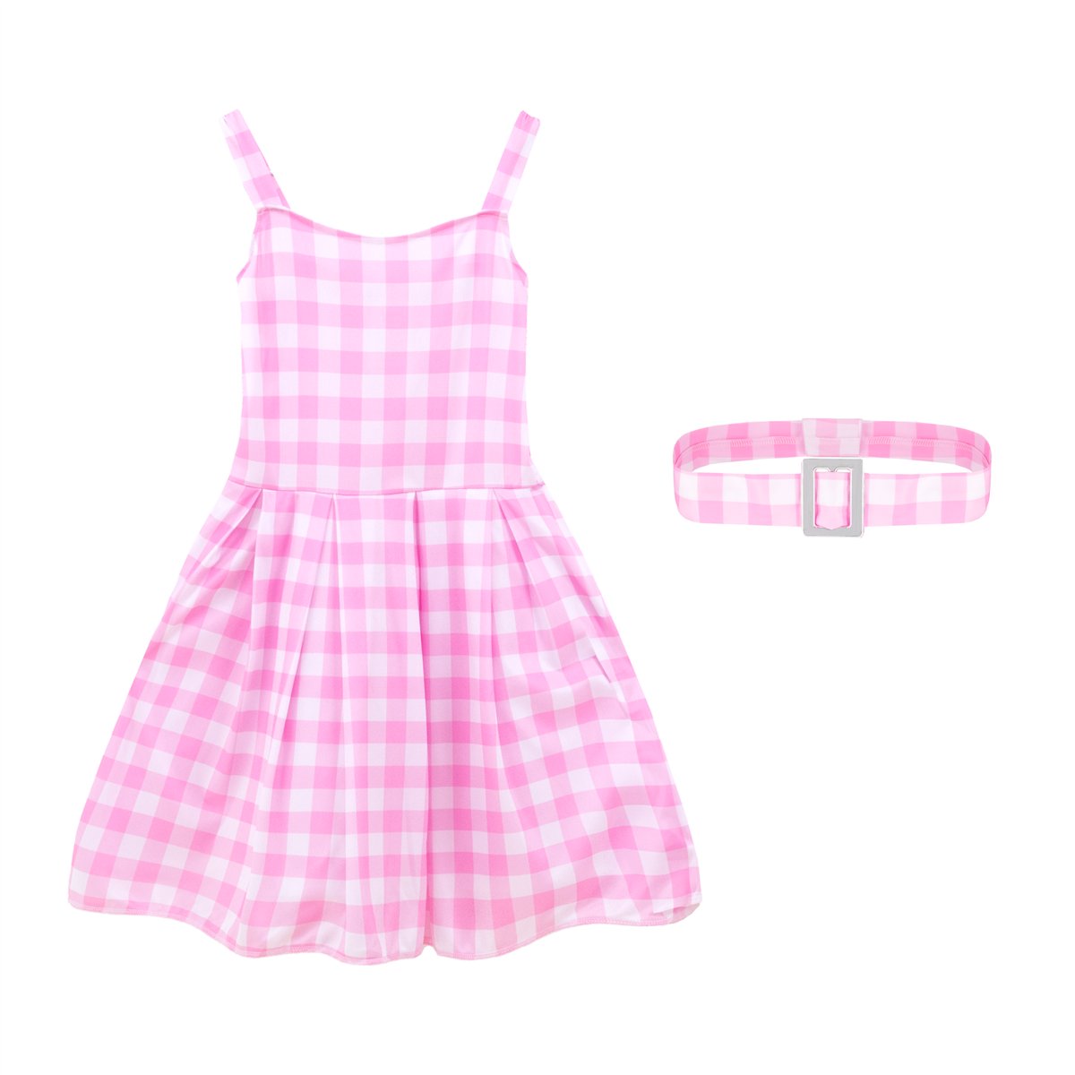 Pin Up-kjole pink ternet 120-130 cm