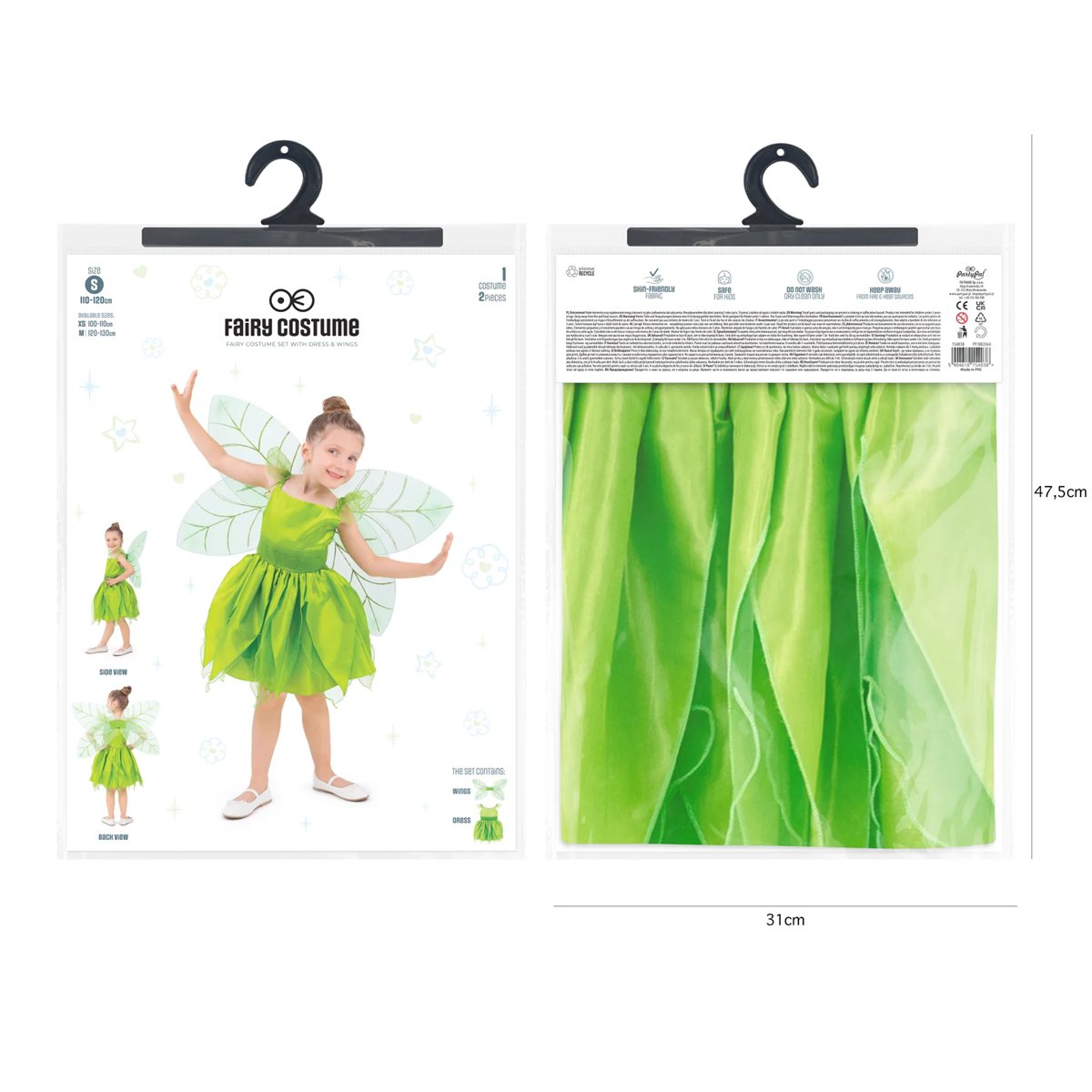 Fe-kostume grøn Klokkeblomst Peter Pan 100-110 cm Fe-kostume grøn Klokkeblomst Peter Pan 100-110 cm