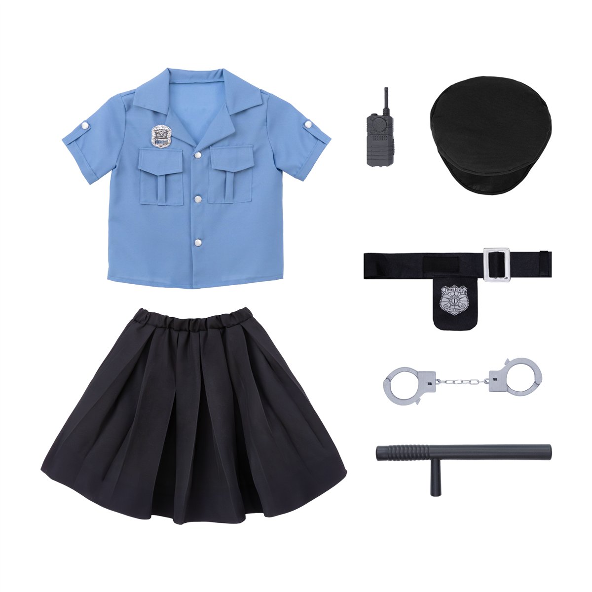 Politibetjent uniform kostume 110-120 cm