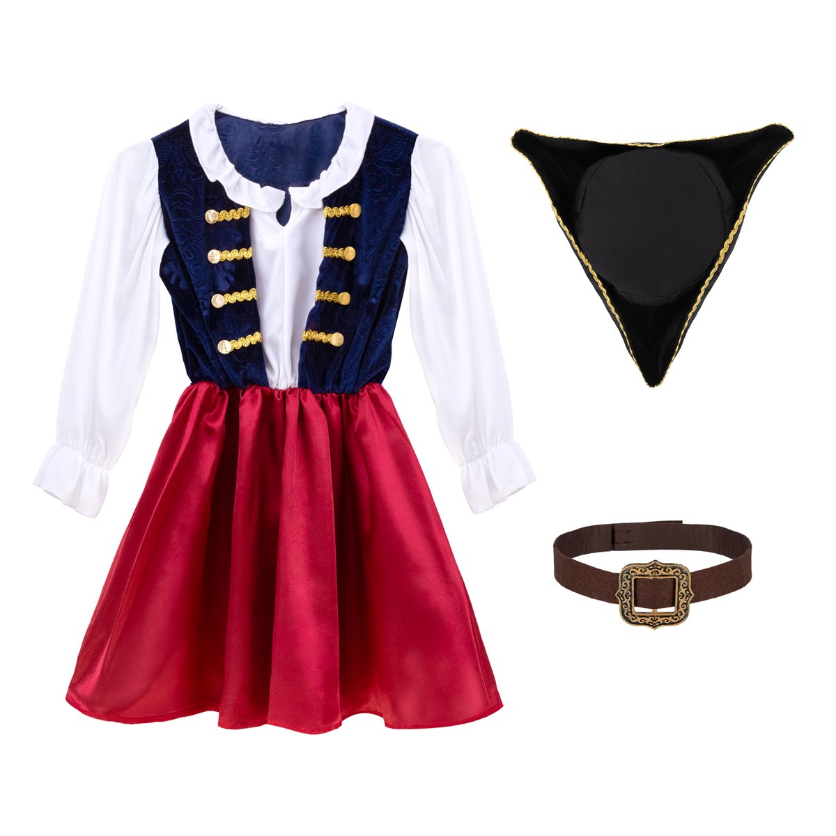 Piratkostume komplet s&aelig;t 110-120 cm